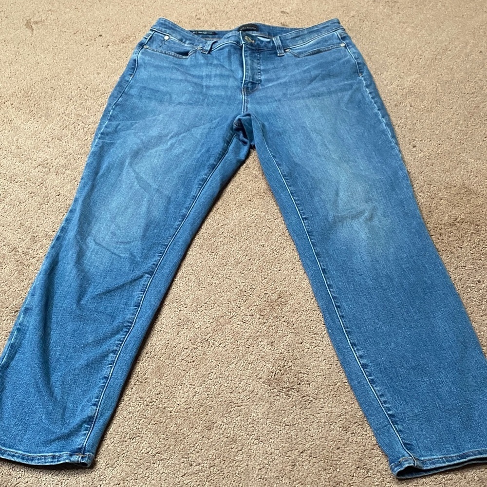 Talbots Size 10 Slim Ankle Curvy High Rise Blue Jeans Denim Casual Classic